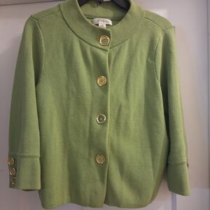 Green Button-Up Women's Jacket